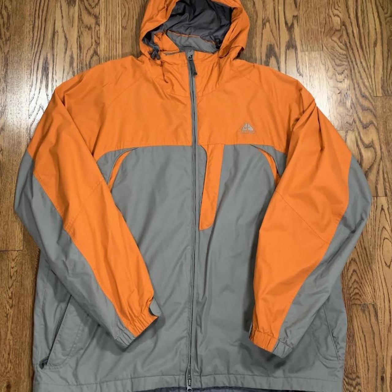 Vintage Nike ACG Grey and Orange Outer Layer Jacket,... - Depop