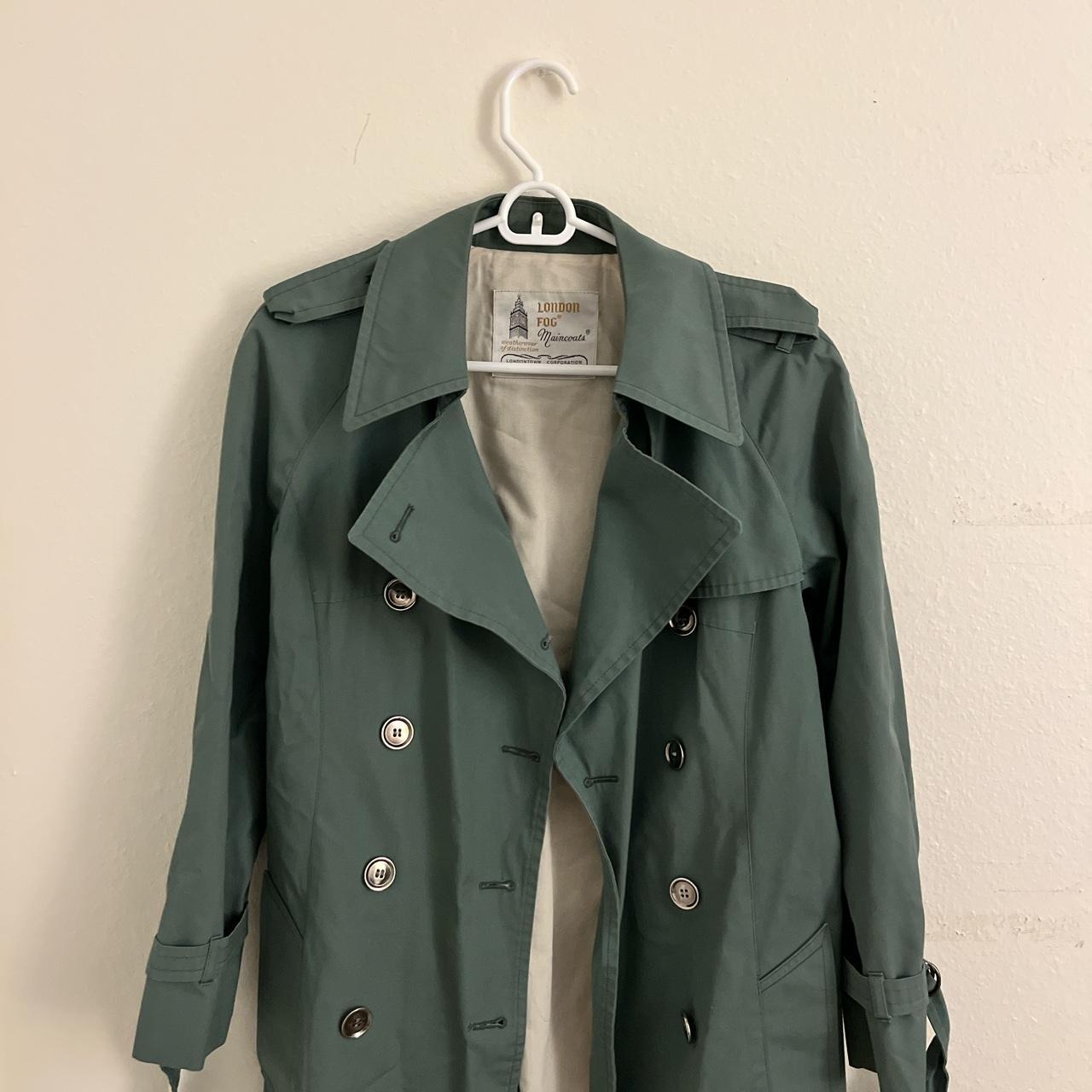 London fog green outlet trench coat