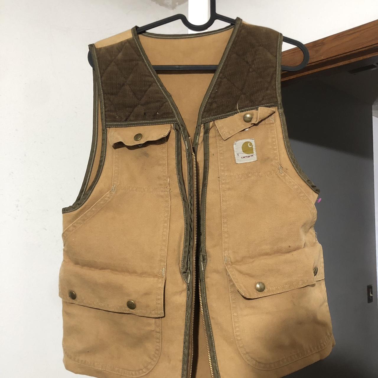 Vintage Carhartt hunting vest. Perfect condition.... - Depop
