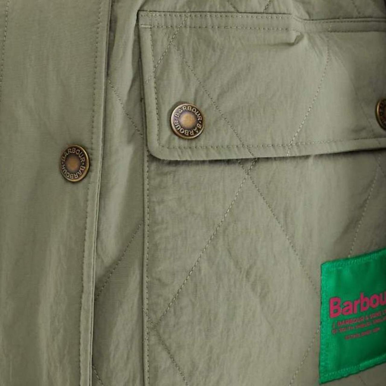 Barbour X ASOS Kaz quilted jacket in dusty olive Depop