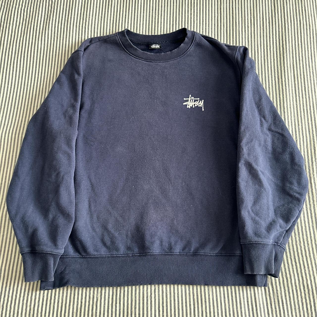 vintage stussy v neck knit size small fits tts, few | Depop