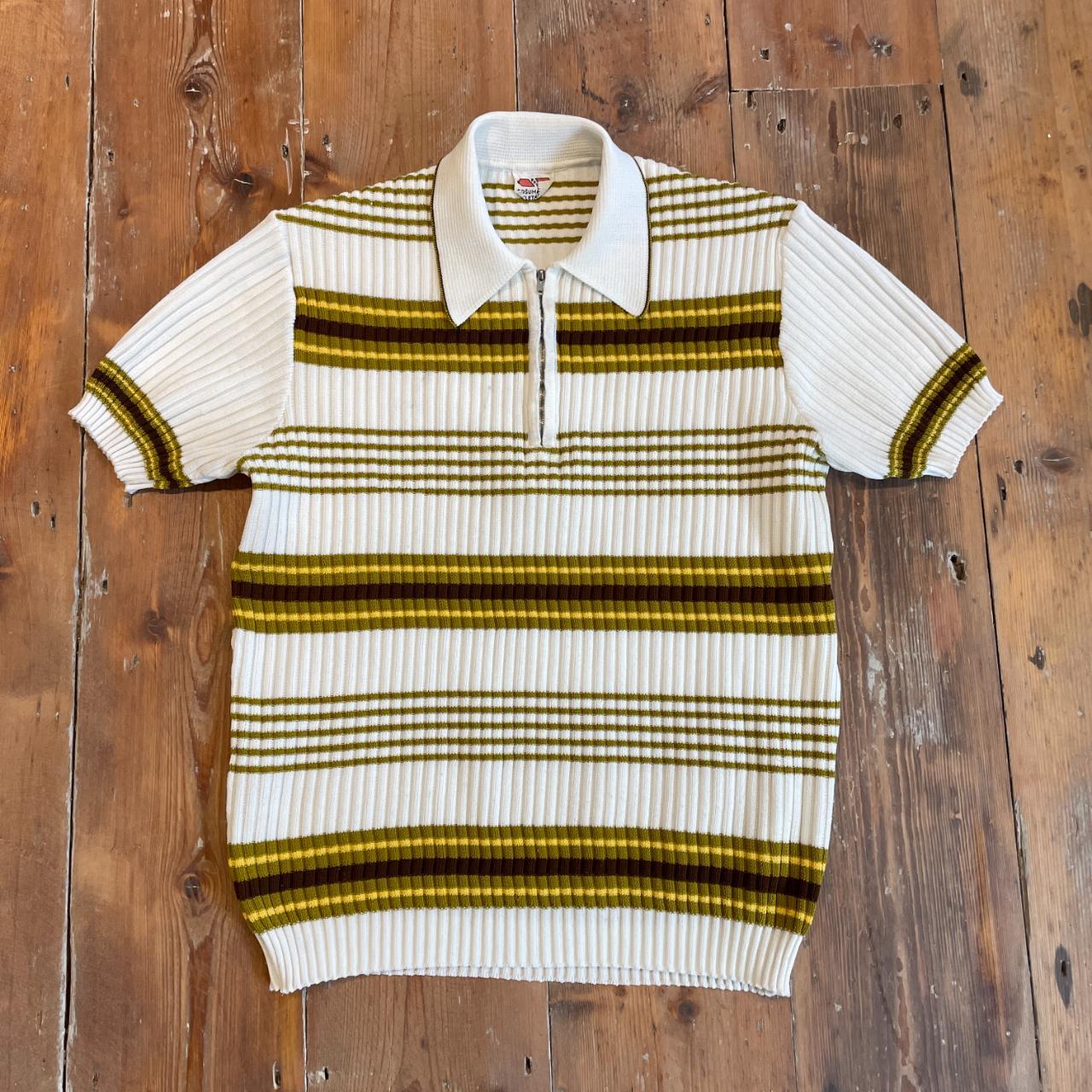 70s Mens Knit 1970s Polo Shirts VINTAGE Mens Polo Shirt IT 56/58