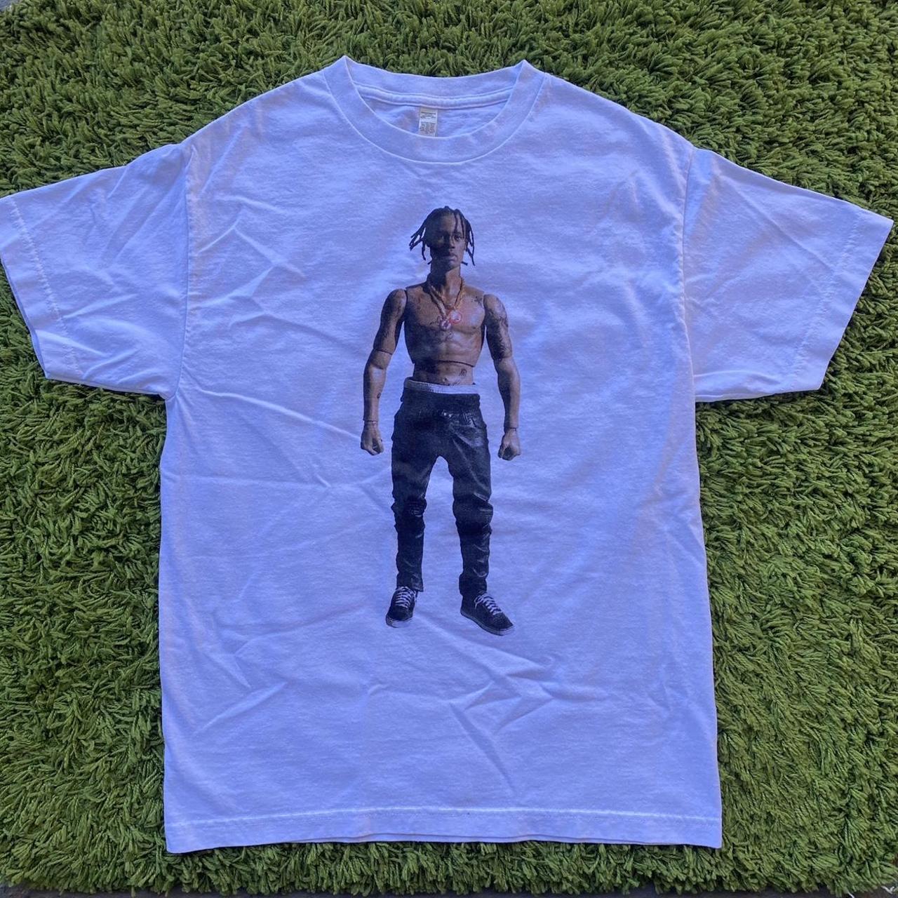 Travis Scott Men S White T Shirt Depop