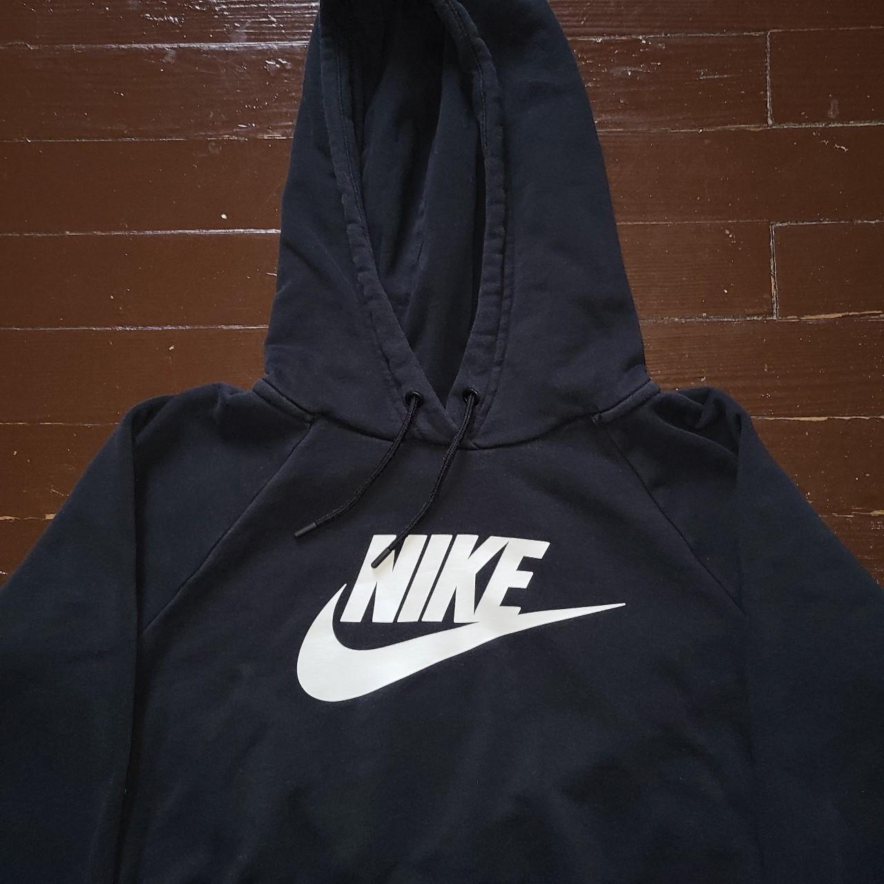 Black crop nike hoodie women's size small Size:... - Depop