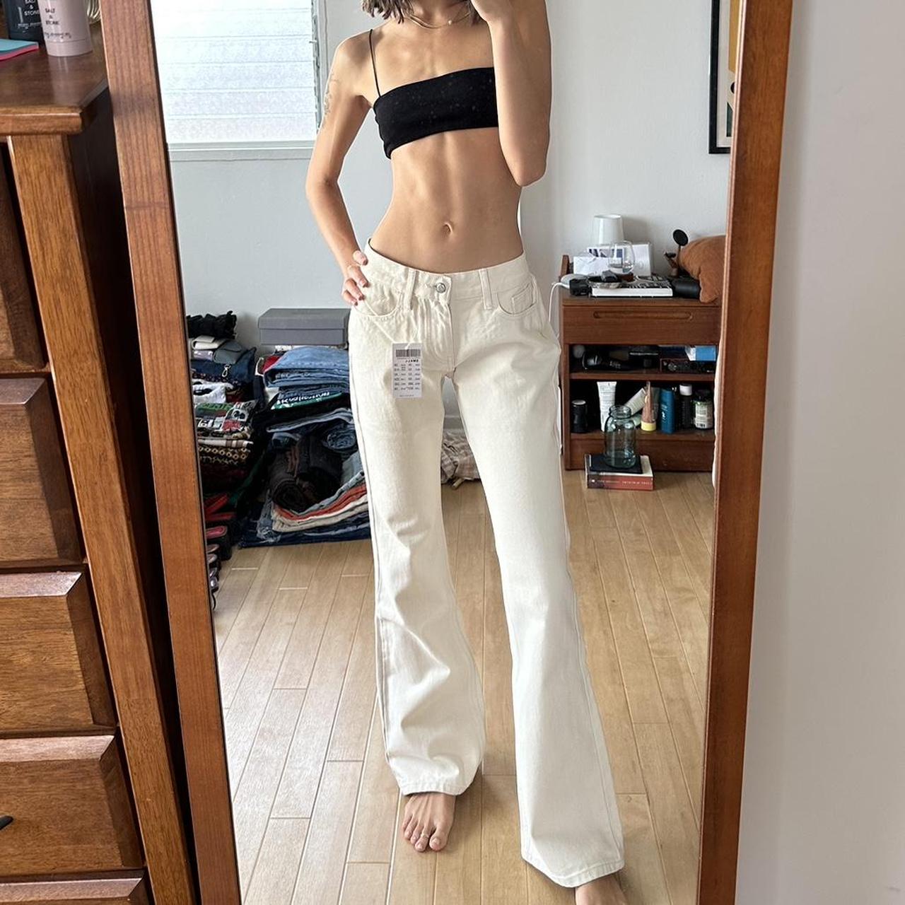 Brandy Melville John Galt y2k low rise cream Depop