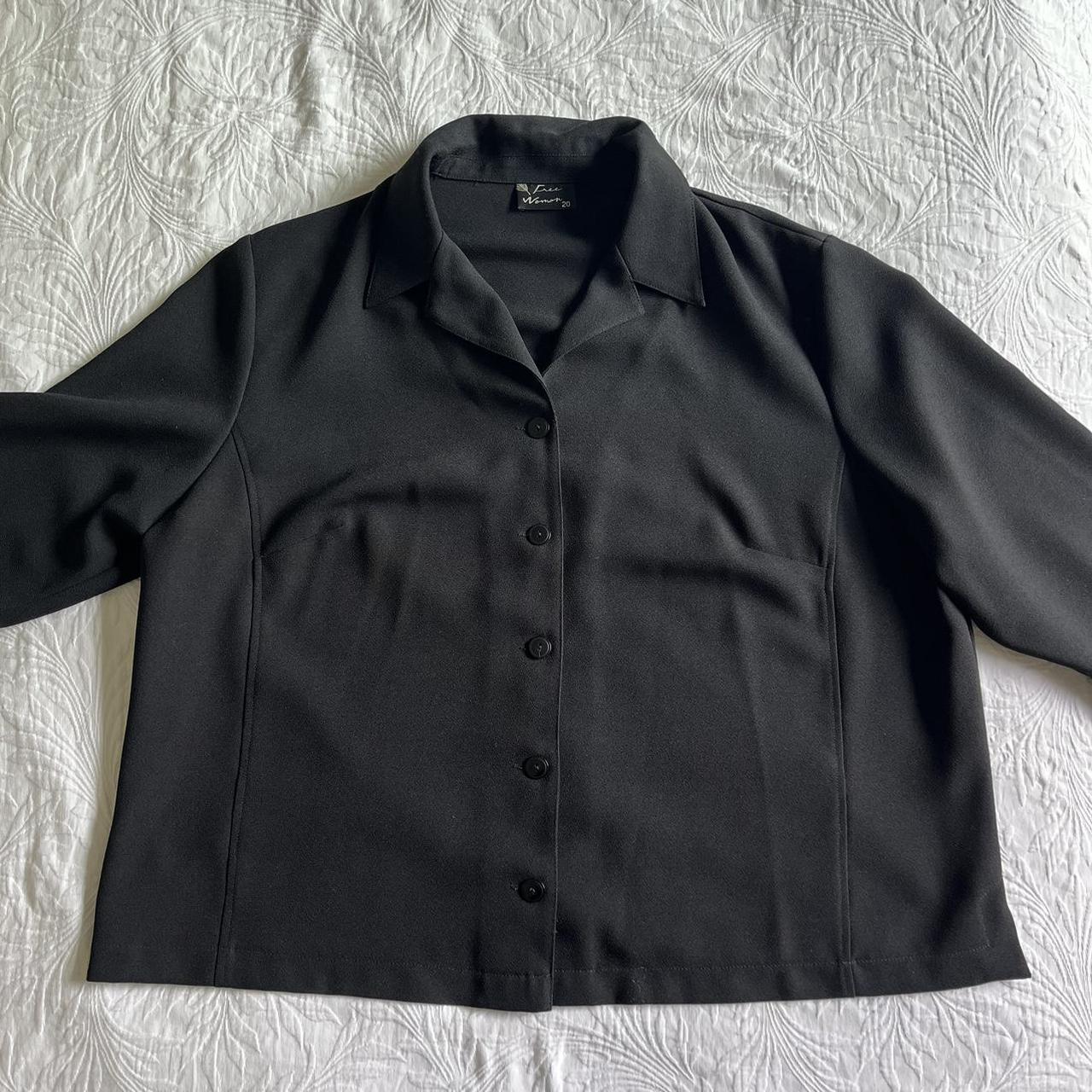 Made in Australia. Vintage black button up shirt.... - Depop