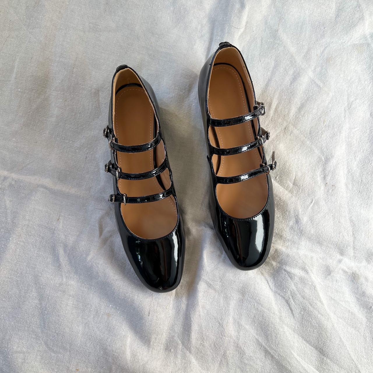 faux leather mary janes
