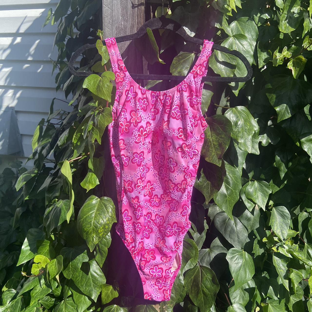 Women's Pink Swimsuitonepiece Depop