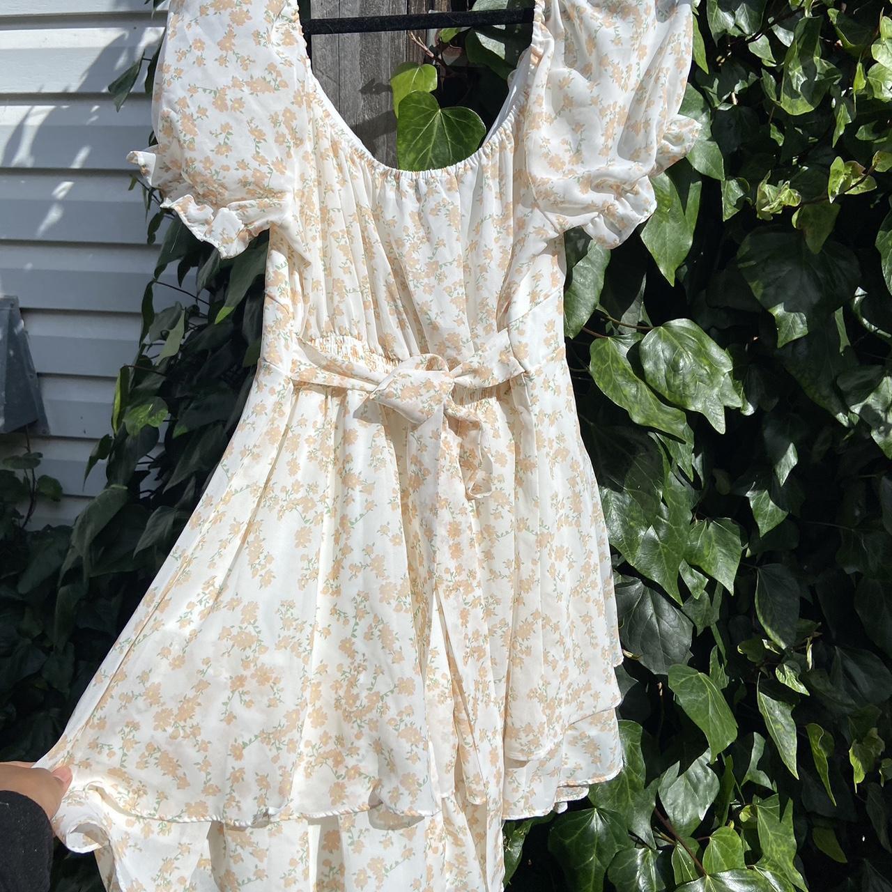 Nordstrom Women's Cream And Yellow Dress 