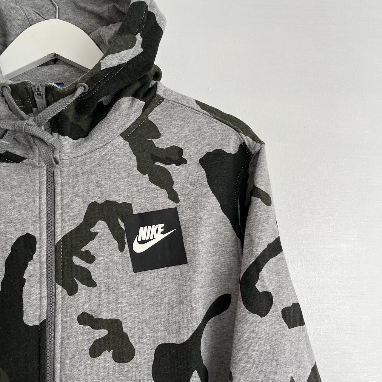 trening nike camouflage print zipped hoodie