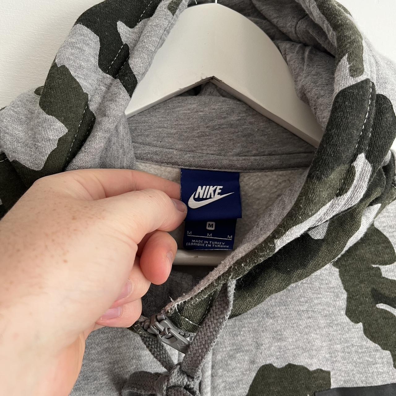 trening nike camouflage print zipped hoodie