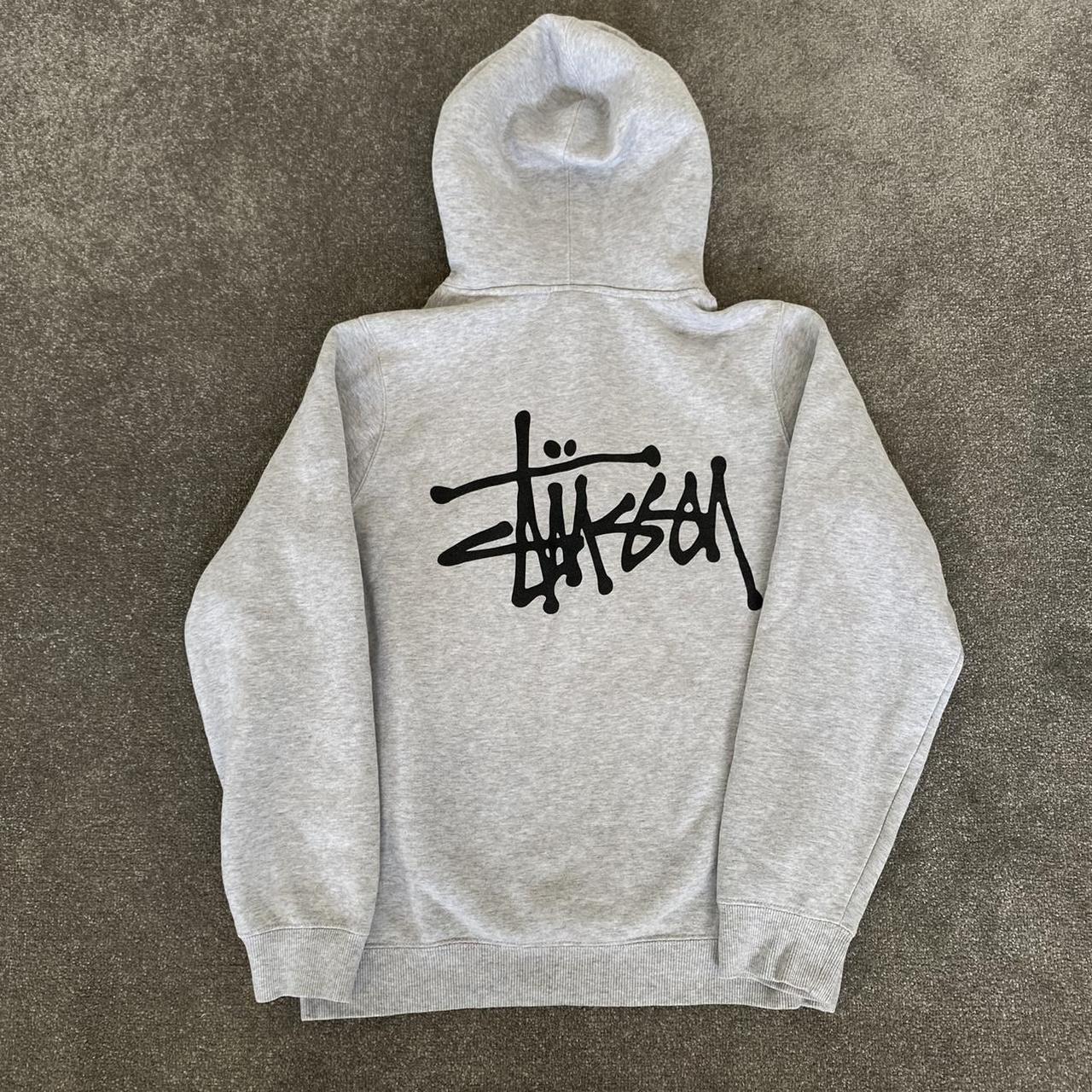 Stussy logo hoodie grey In great condition just a... - Depop