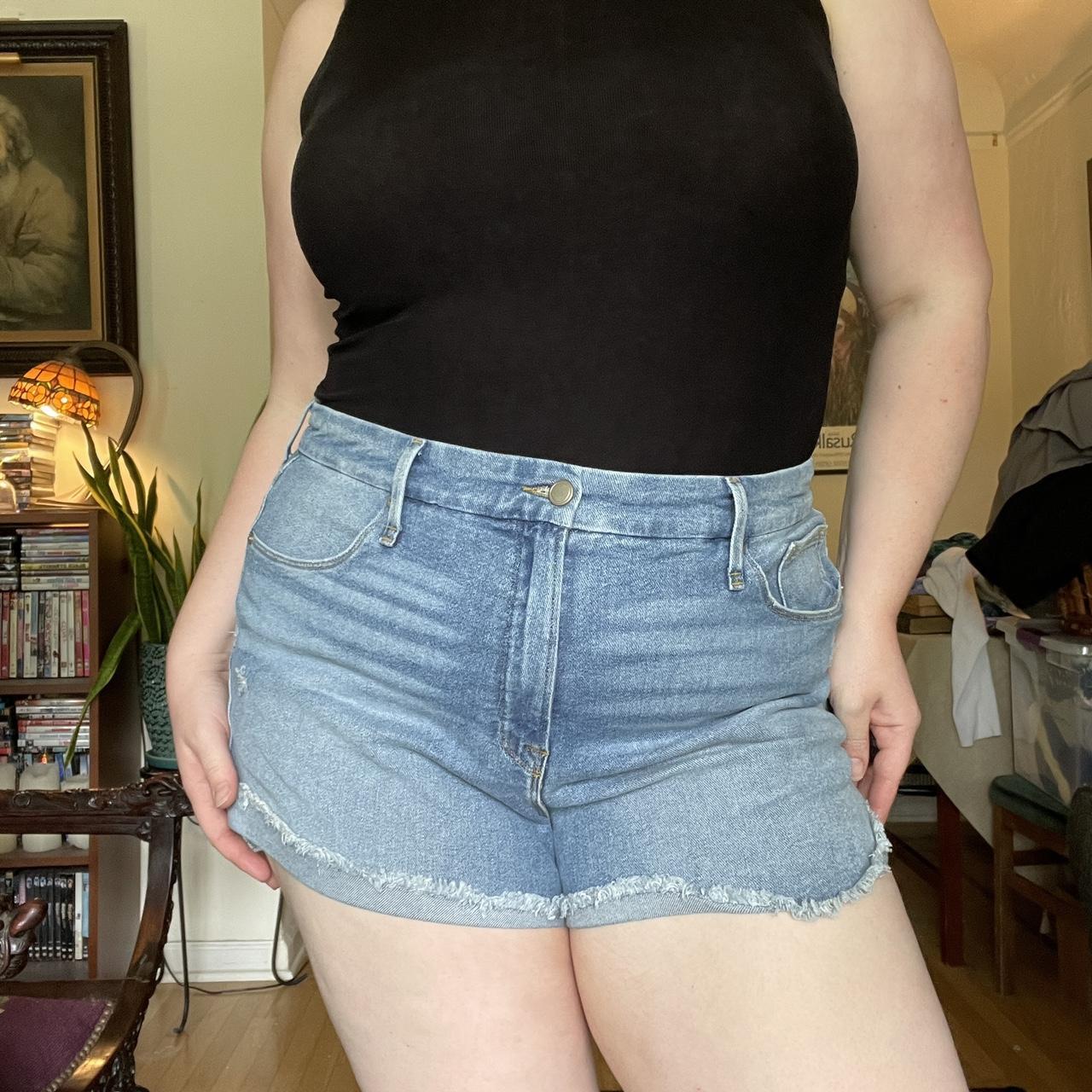 High waisted shorts size 18 on sale