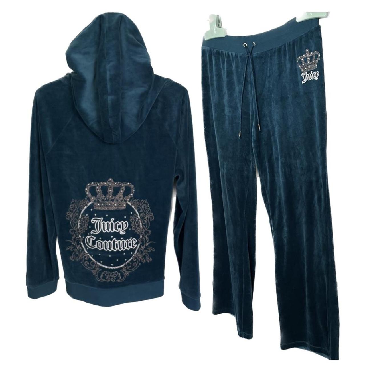 Y2k Blue Juicy Couture velour tracksuit set✨, Size