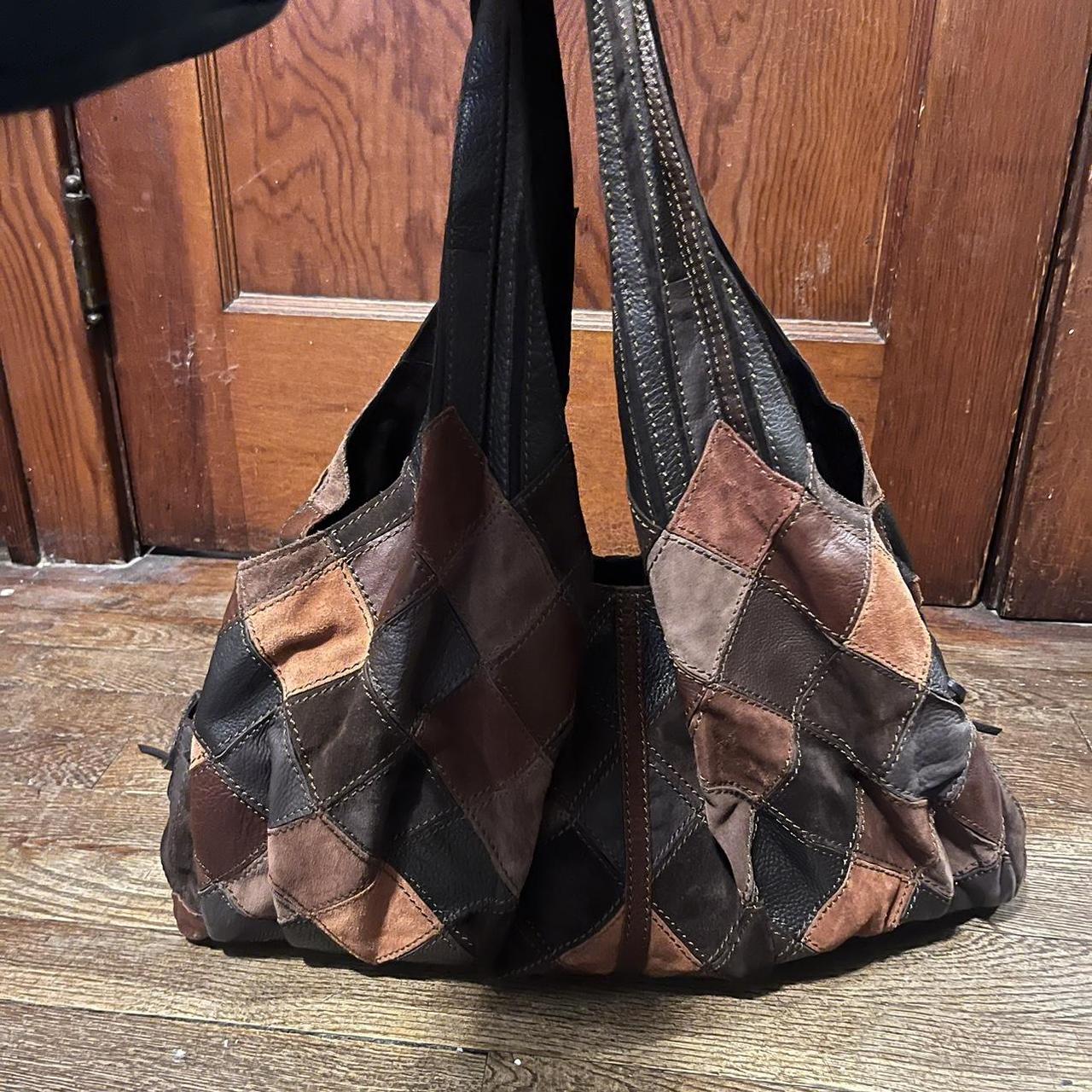 Vintage Lucky Brand Hobo Bag Brown And Black Depop