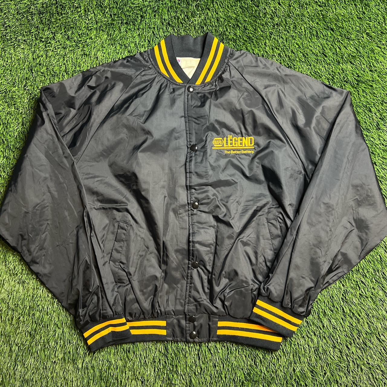 Men's Black and Yellow Jacket Depop