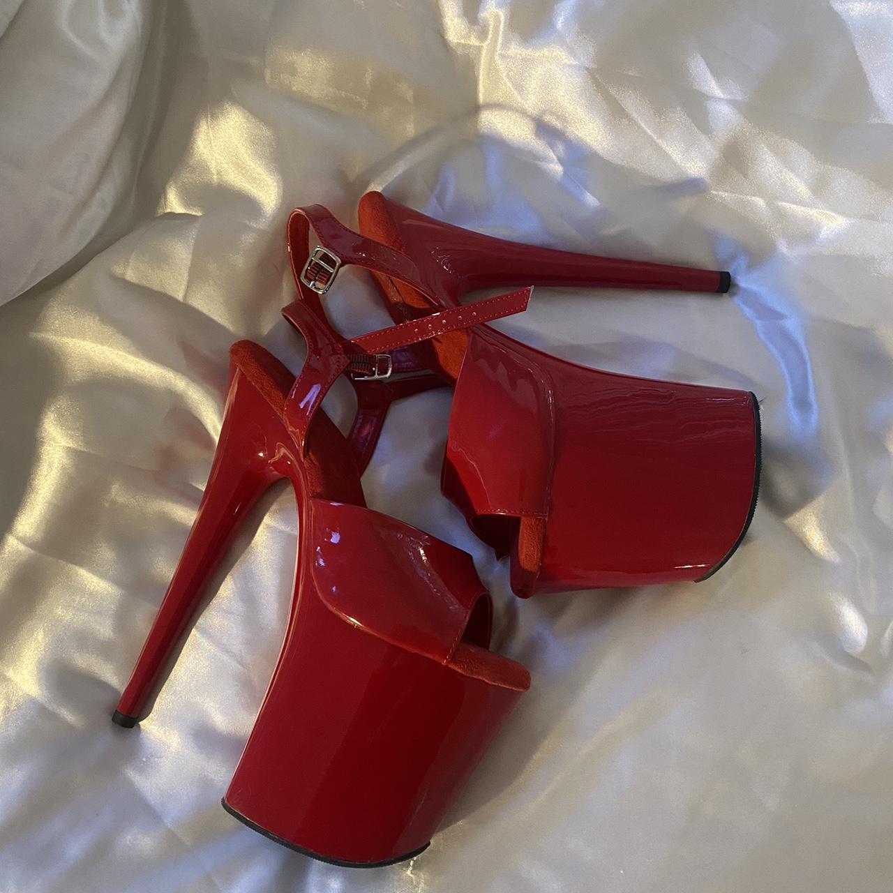 pleaser heels red