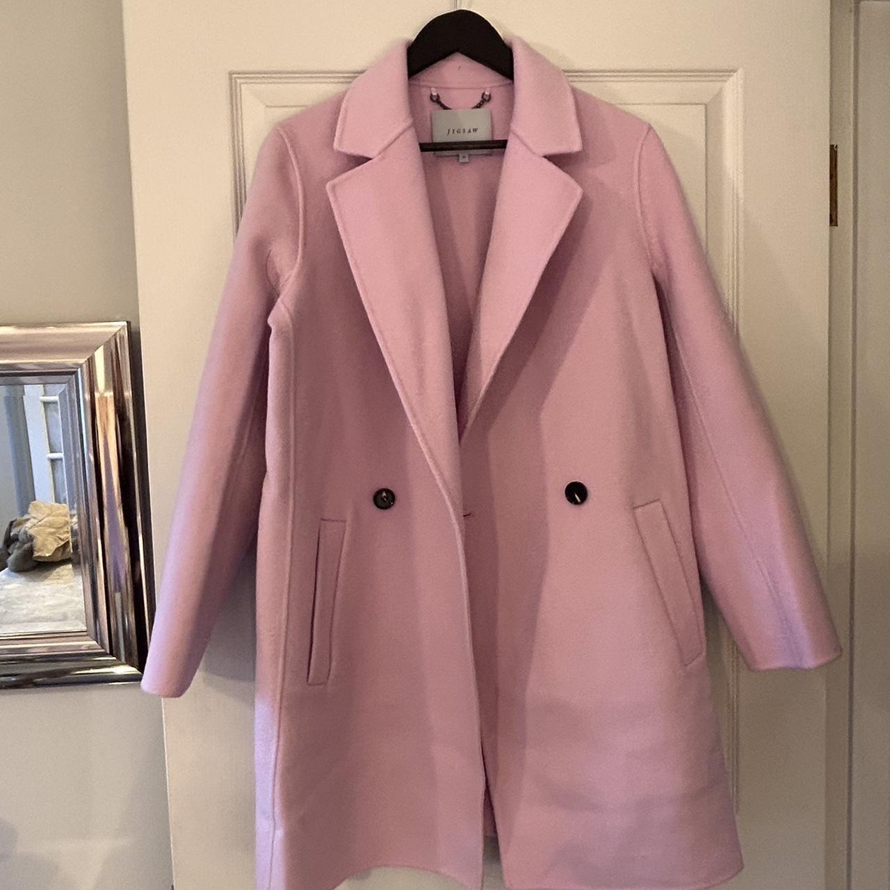 Jigsaw Wool Pink Jacket Depop