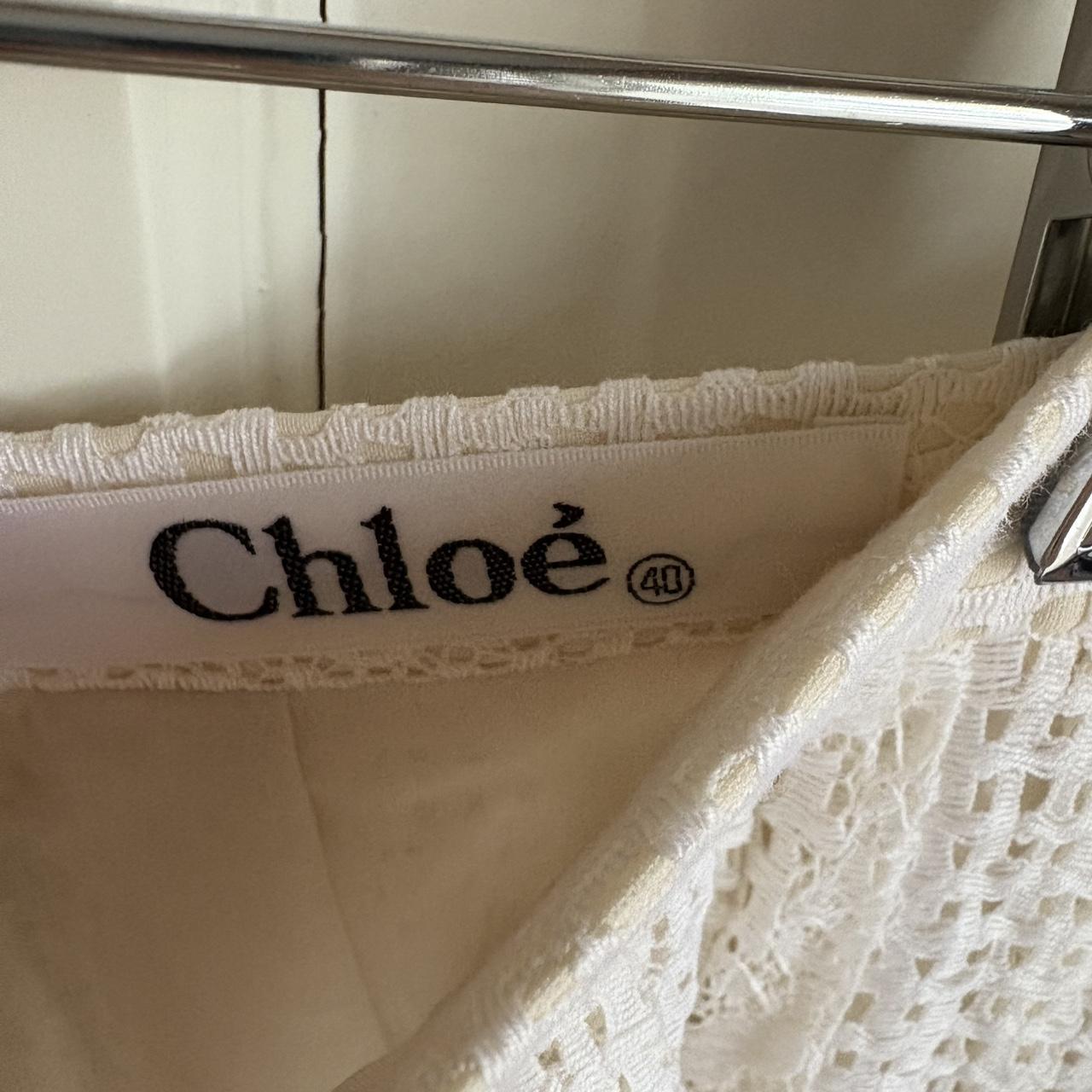 Chloé Women's Skirt - White/Cream - XS – Vintage … - image 5