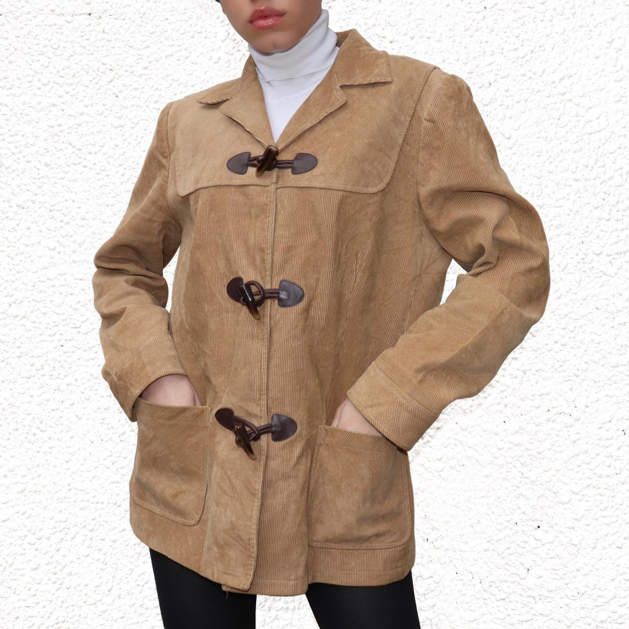 Cozy vintage fall jacket 90s corduroy jacket tan... Depop