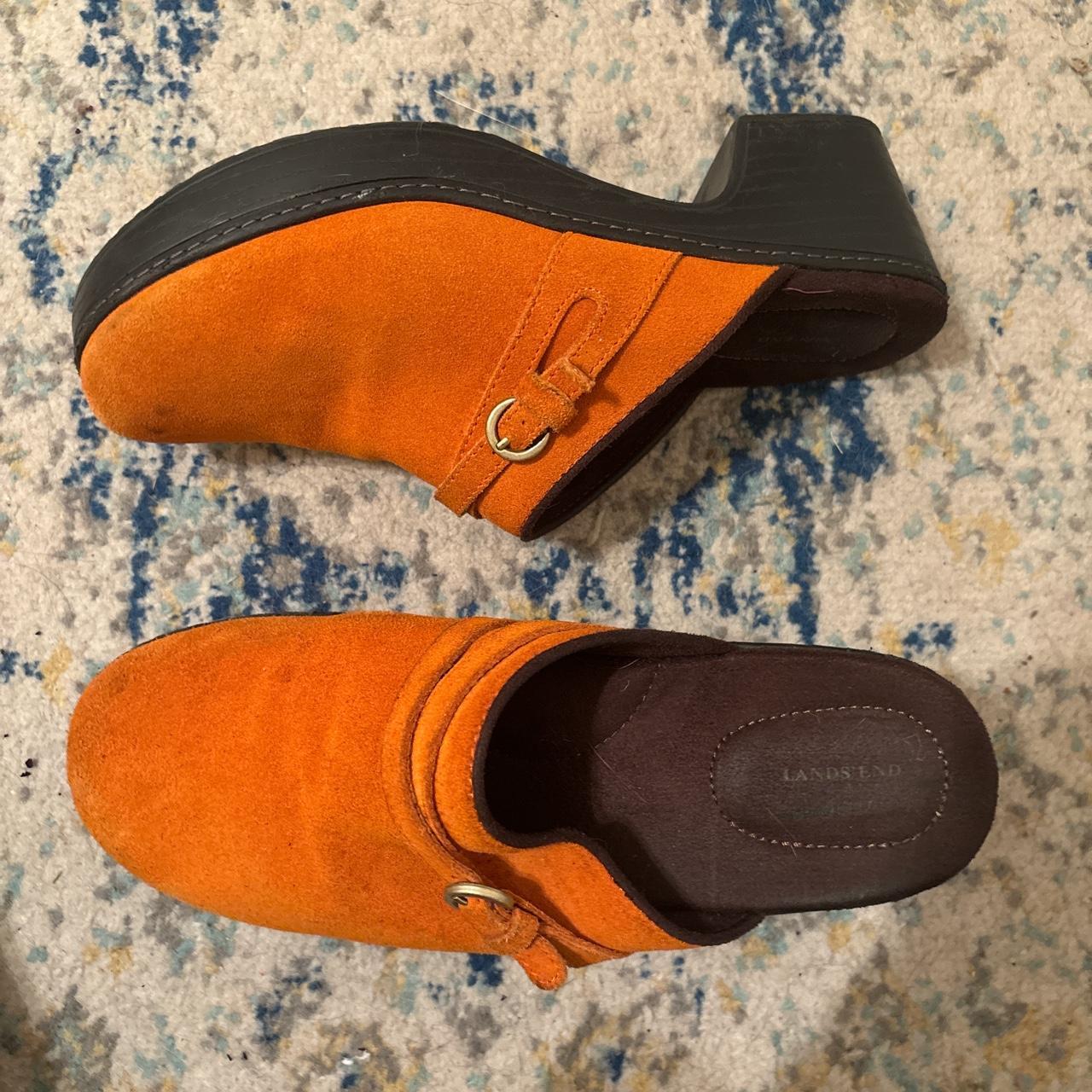 Lands End suede clog with buckle In a darling burnt. Depop