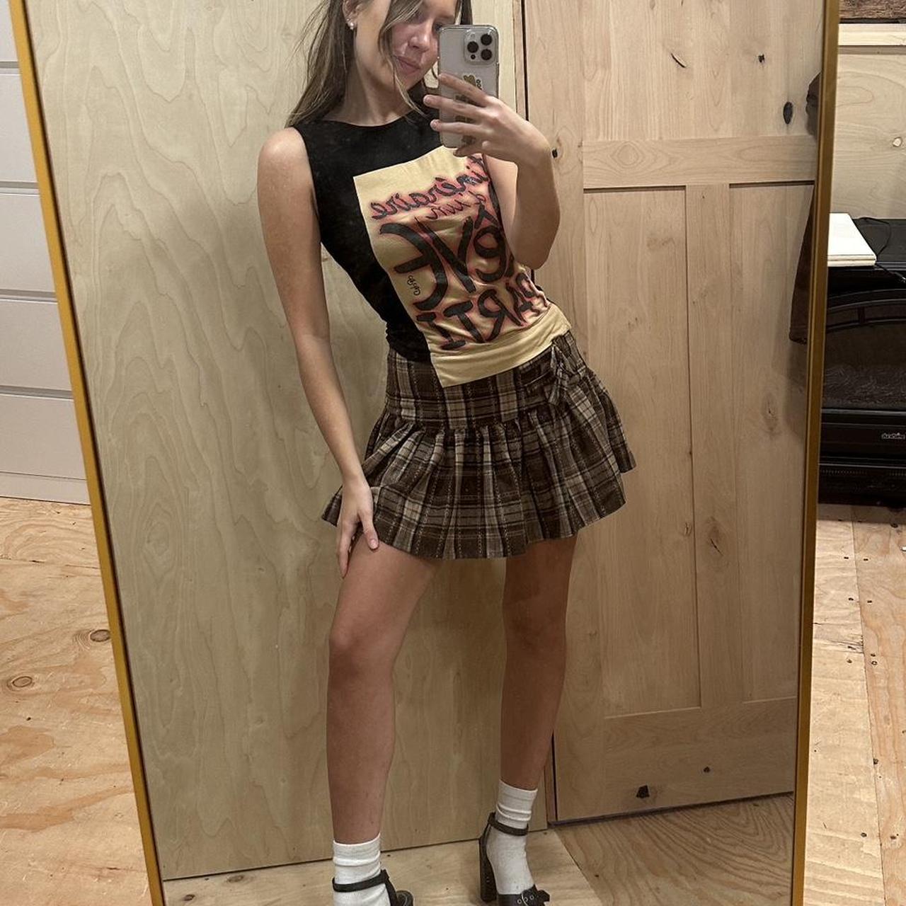 adorable vintage schoolgirl plaid mini skirt - Depop