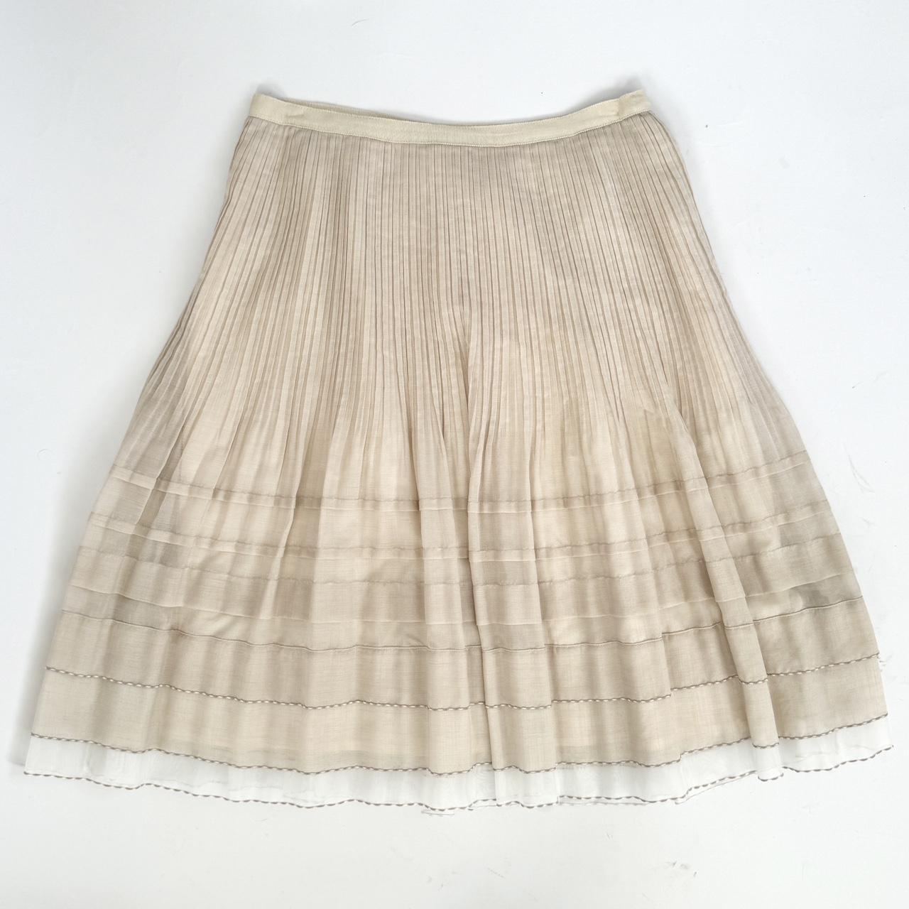 Courrèges Women's Cream and Tan Skirt