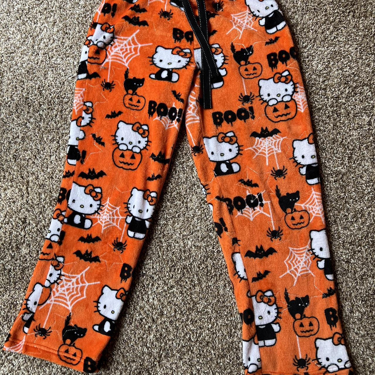 Halloween Hello Kitty pajamas pants Size: M Price is... - Depop