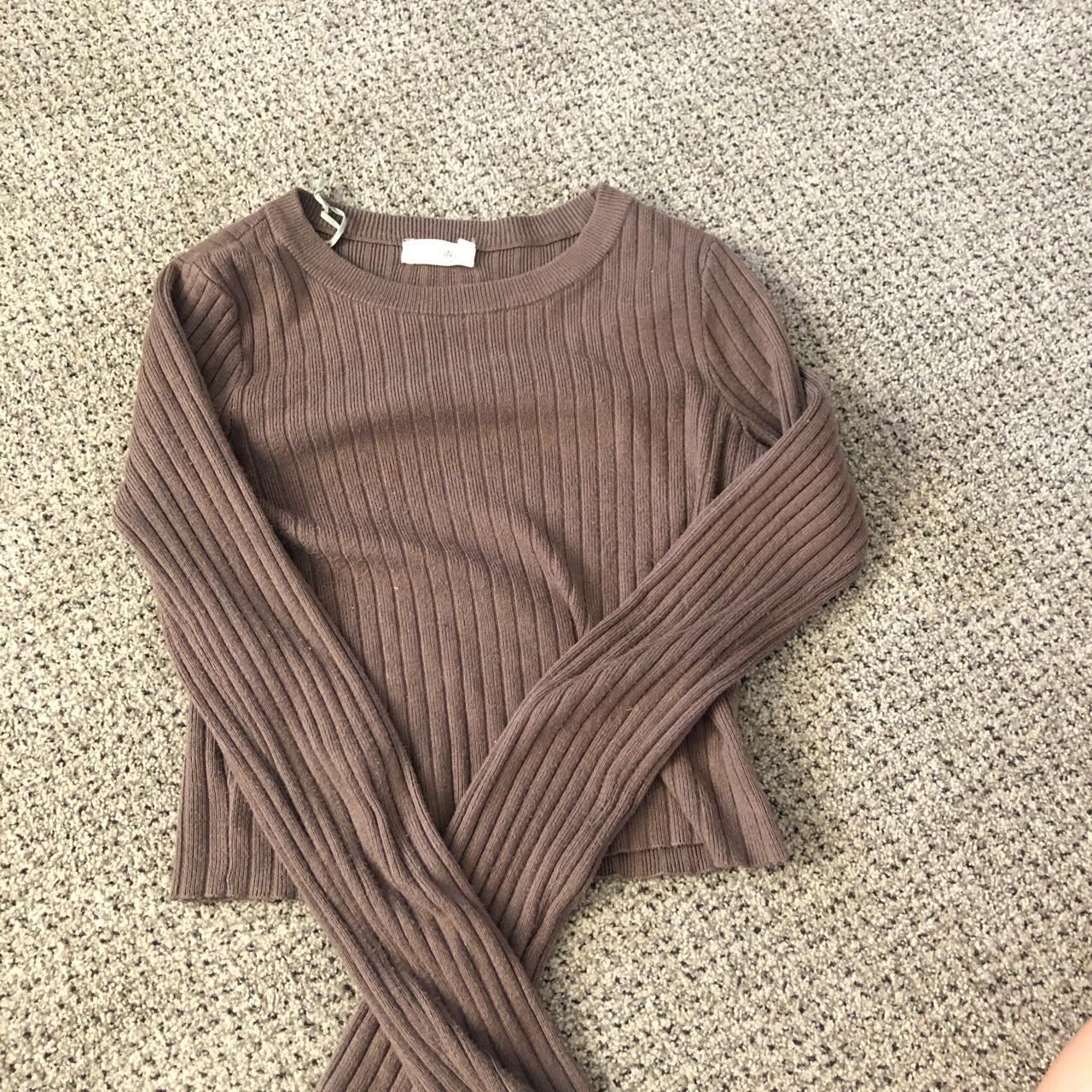 Glassons Long Sleeve Top Brown Good Condition Depop