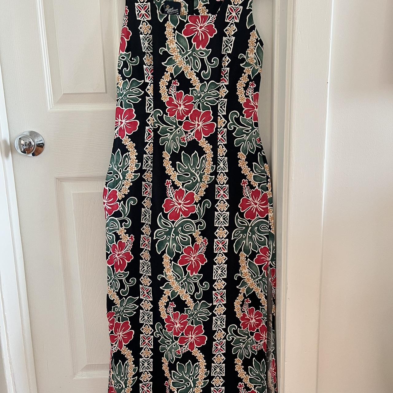 Royal Creations Hawaiian maxi dress with slit - Depop