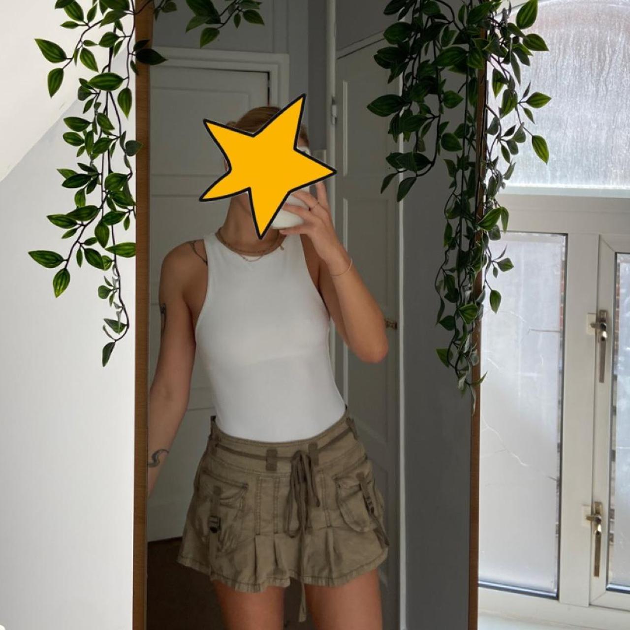 White Zara Bodysuit 🍼 double layer on chest (not... Depop