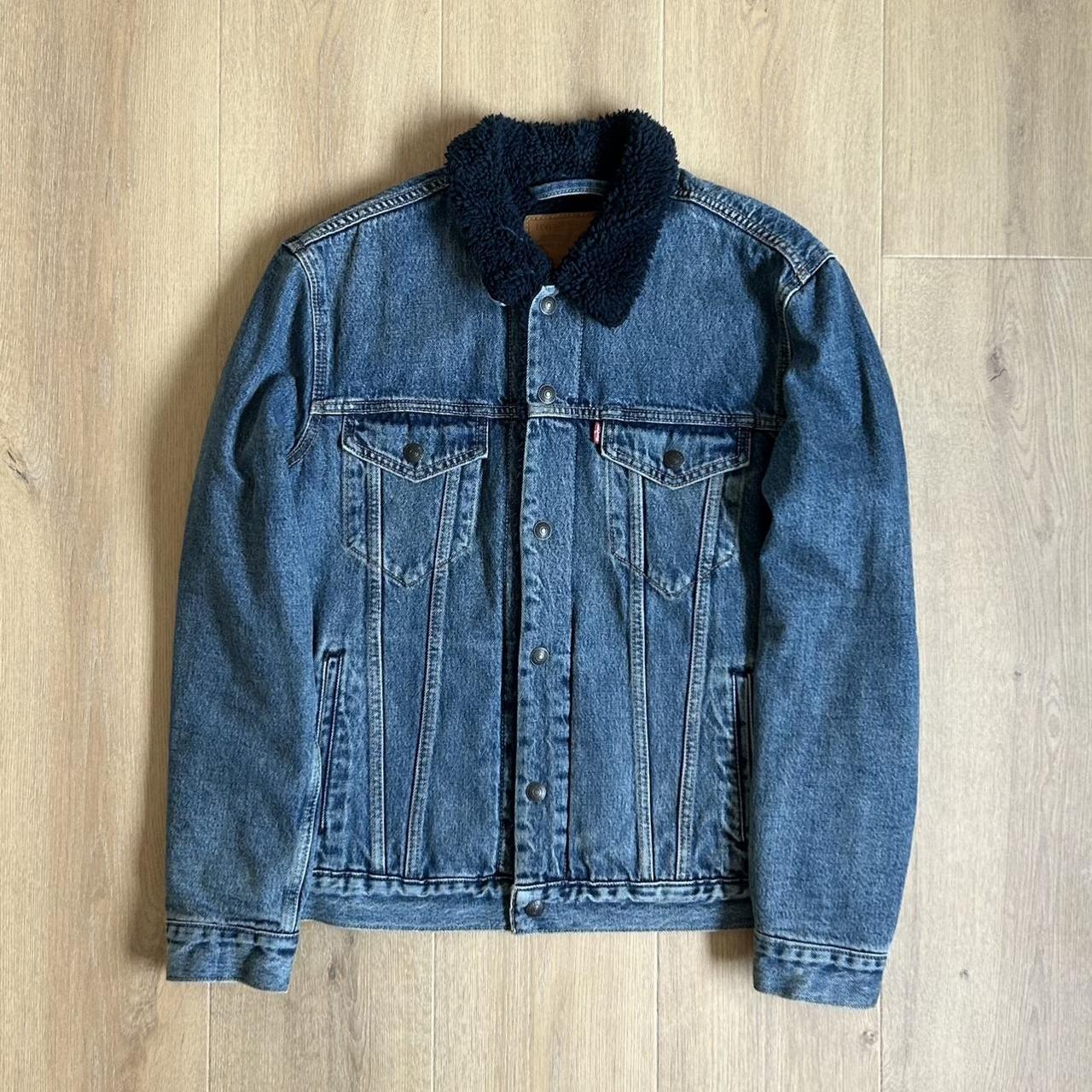 Levi's Men's Blue and Navy Jacket | Depop