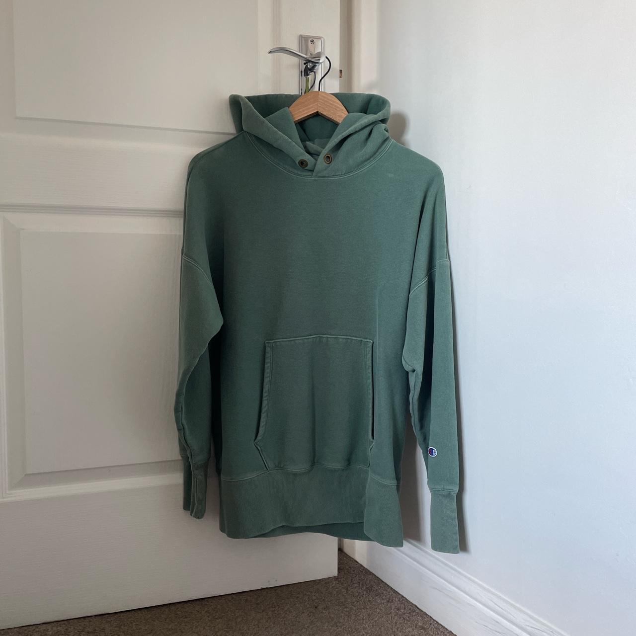 Champion reverse weave hoodie Faded green c w with