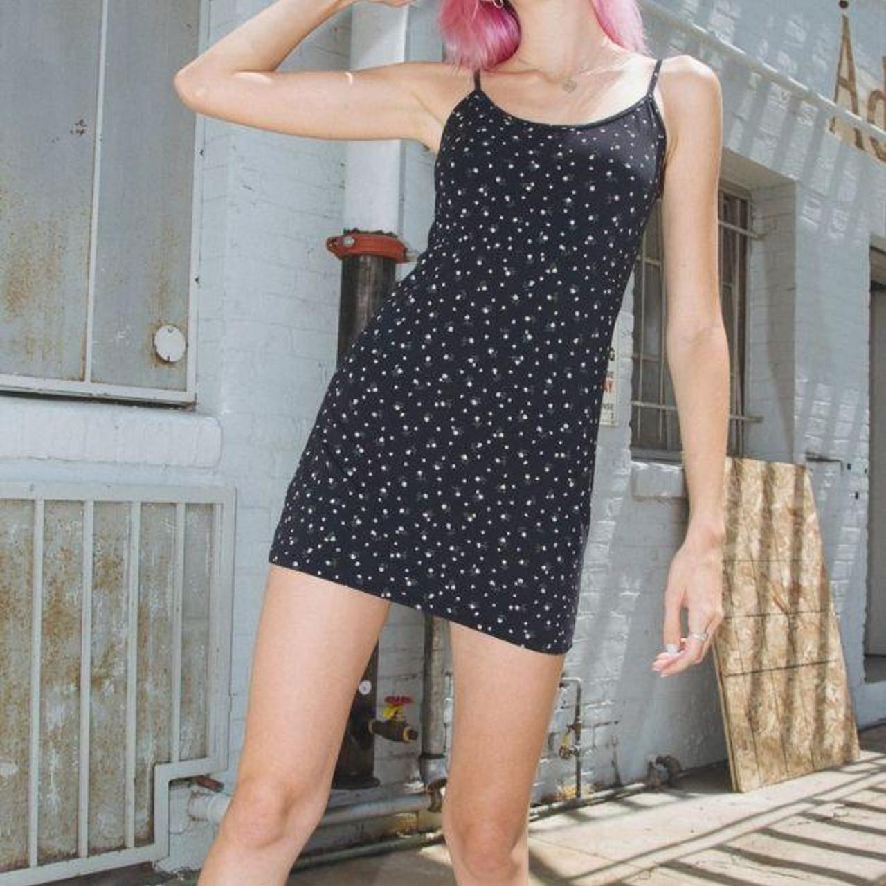 brandy melville kyran dress navy + pink floral... Depop