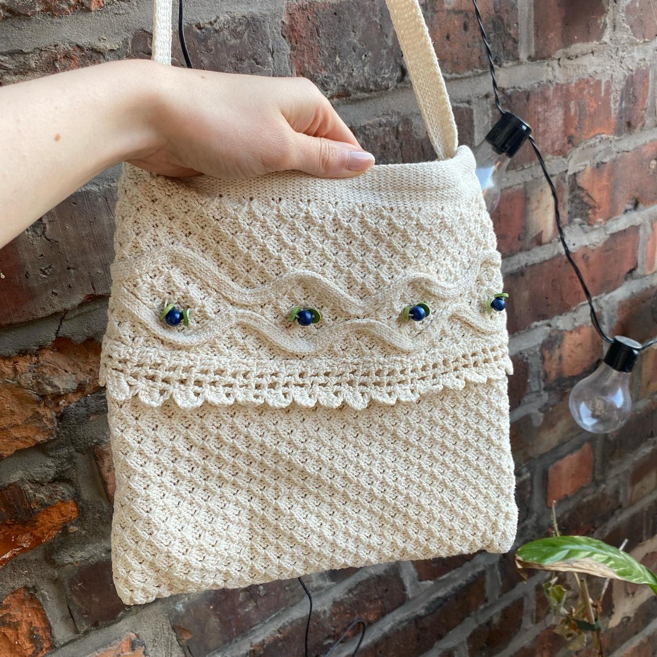 Urban Outfitters Beige Crochet Knit store Bag