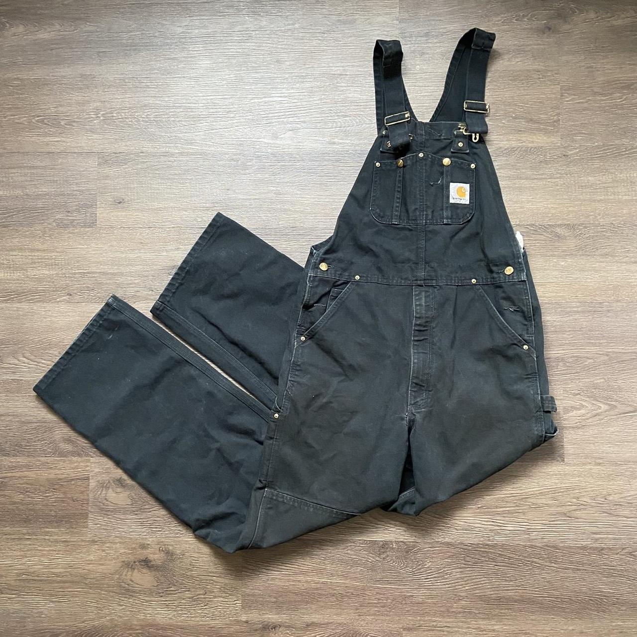 🔥🚧CARHARTT OVERALLS🚧🔥 -Black Carhartt overalls -Worn... - Depop