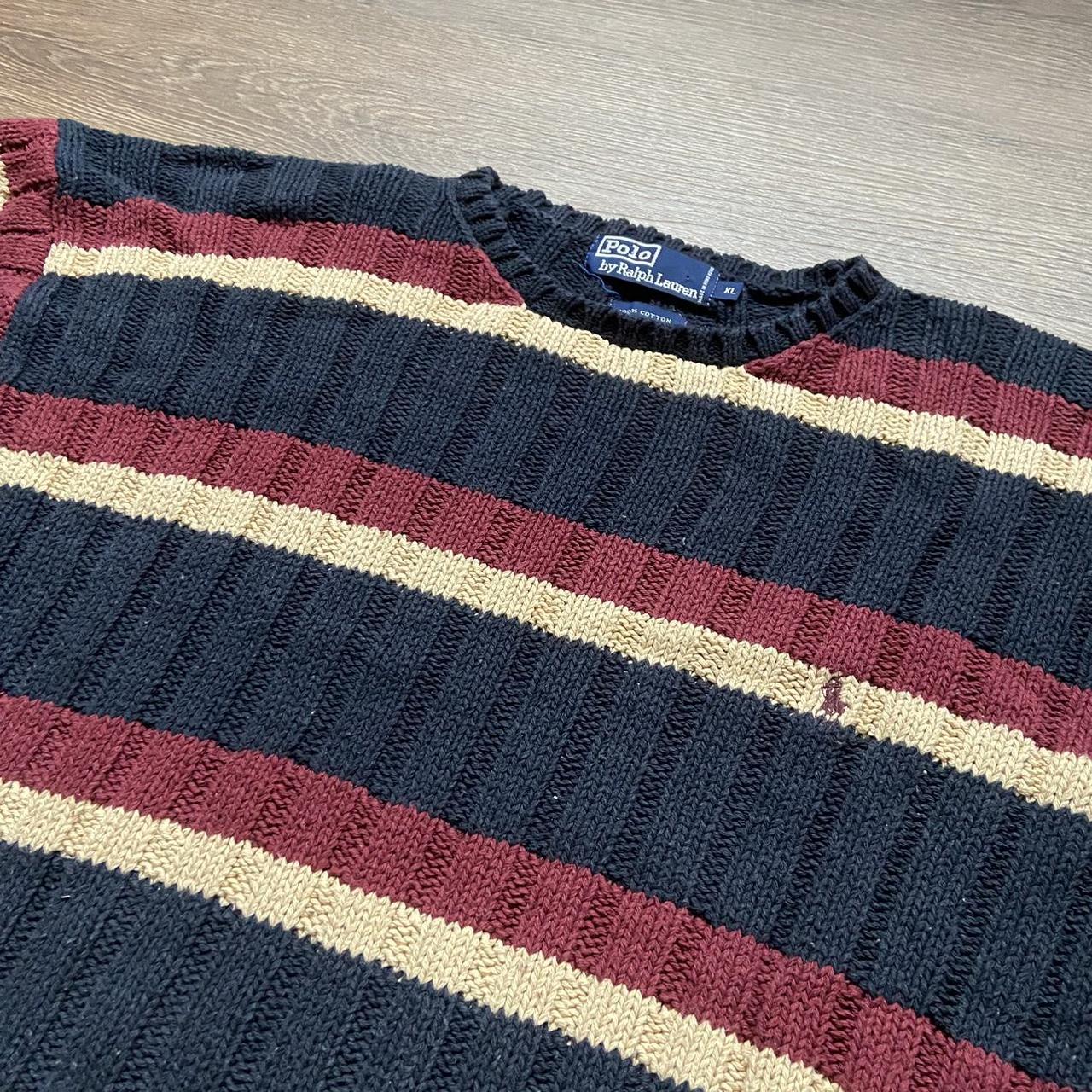 🐎 Vintage 90's Striped Polo Shirt by Polo Ralph - Depop