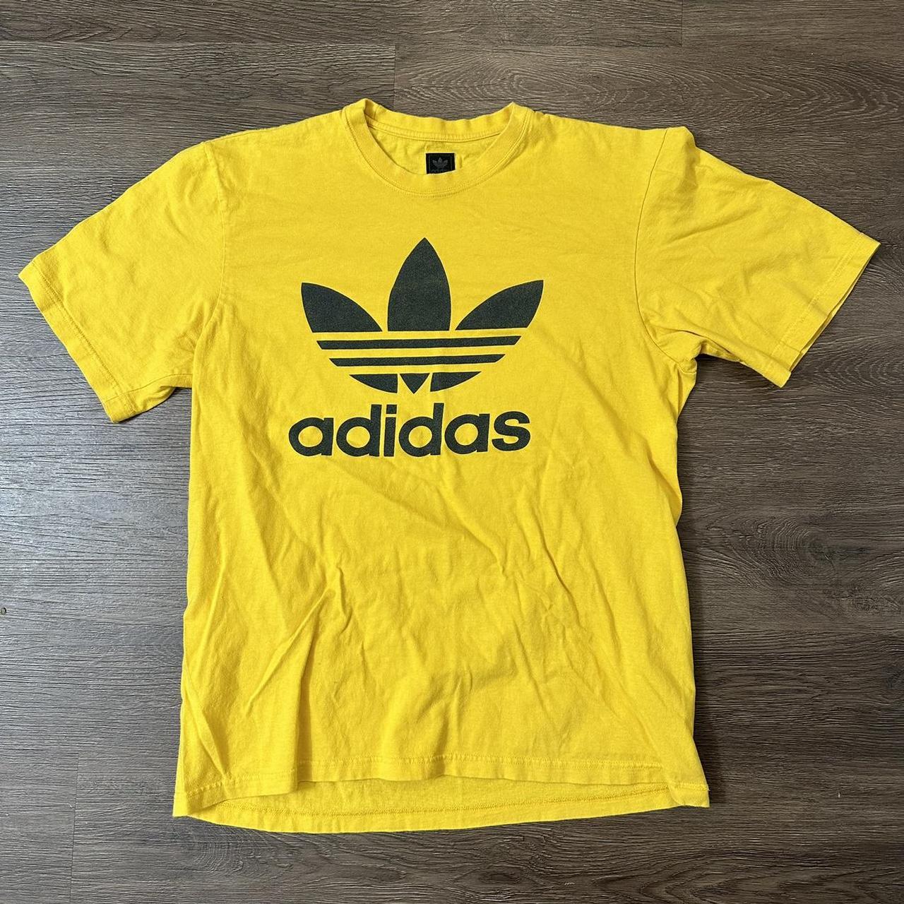 Adidas bright hotsell yellow t shirt