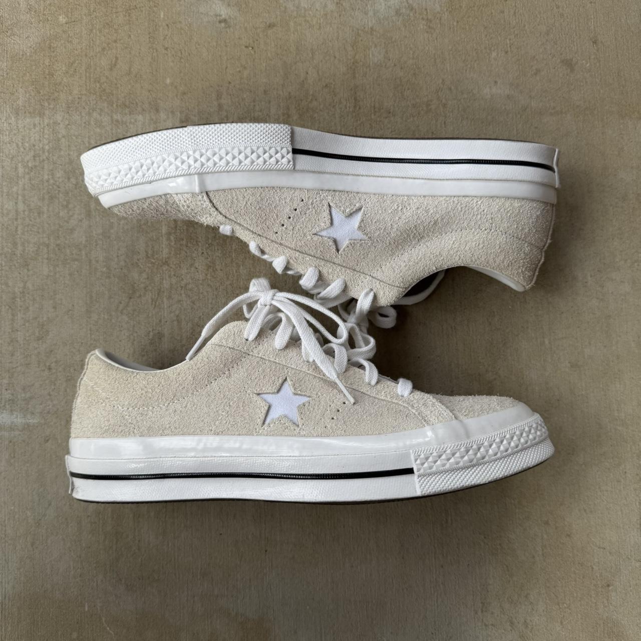 Vintage Suede Converse White Suede Converse Men's Sneakers Cream