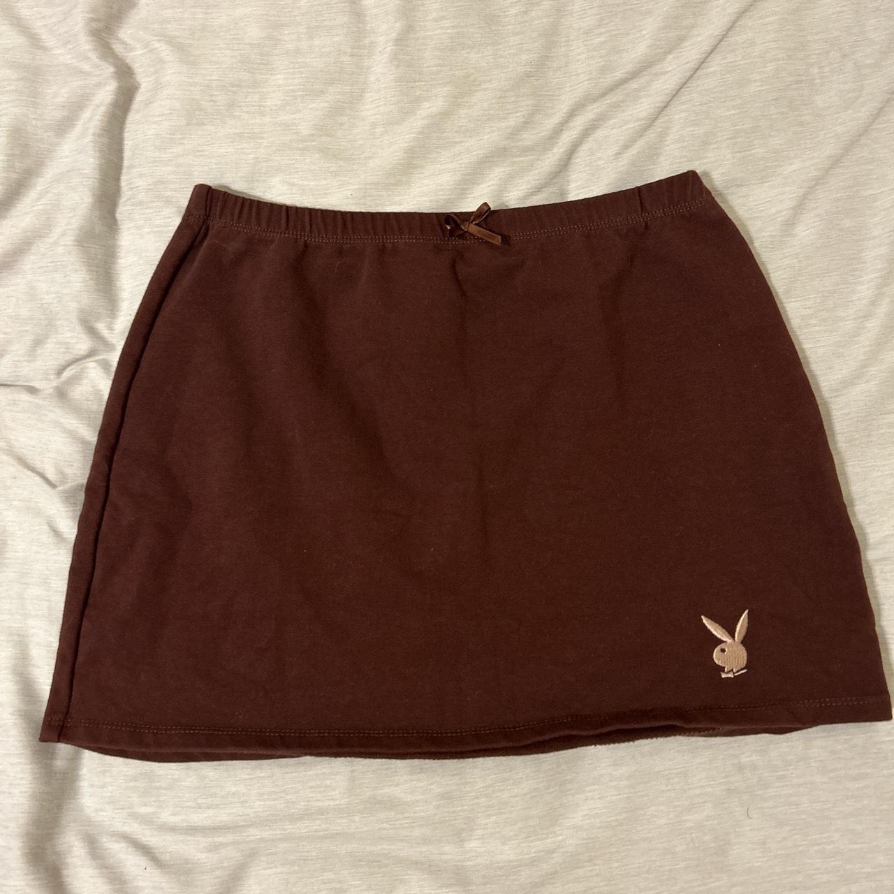 pacsun playboy brown mini skirt, new w/o...