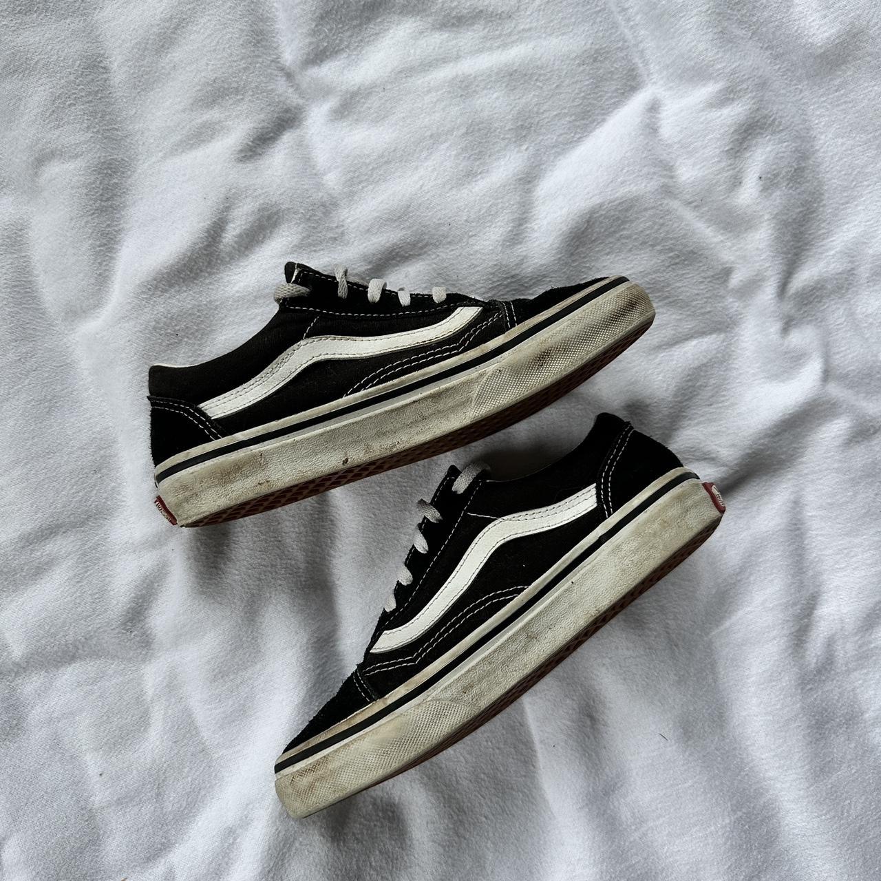 Vans Old Skool Trainers Size 2 UK Black White. Depop