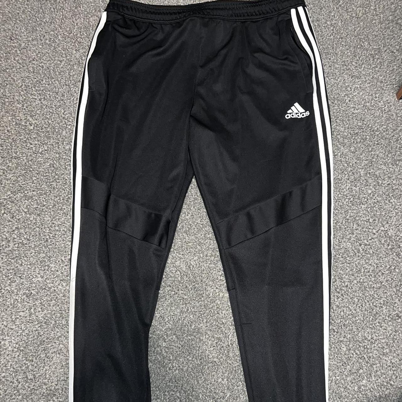 Adidas Men's Black and White Trousers | Depop