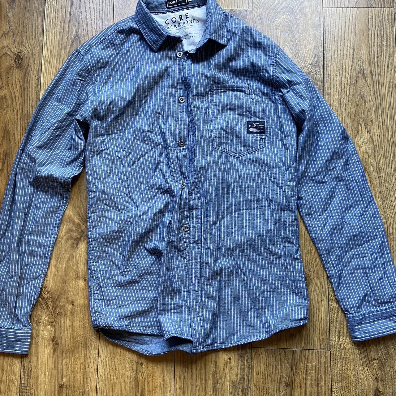 Jack & Jones Men's Blue Shirt | Depop