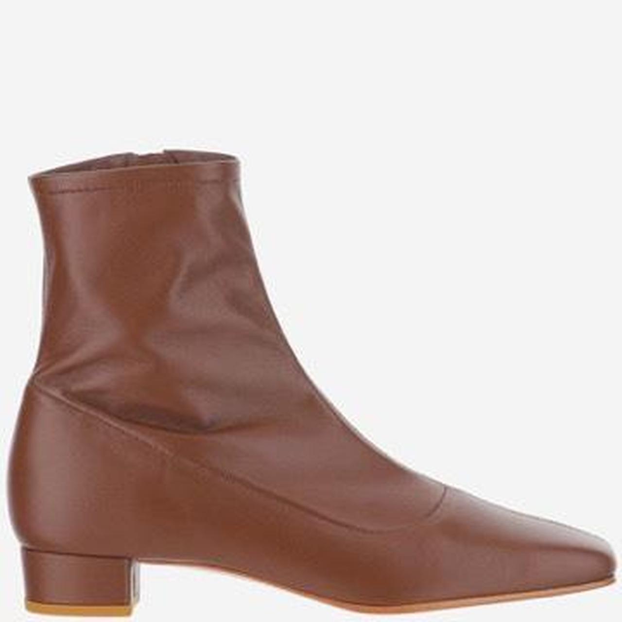 BY FAR Este Boots In medium brown leather. Sleek Depop