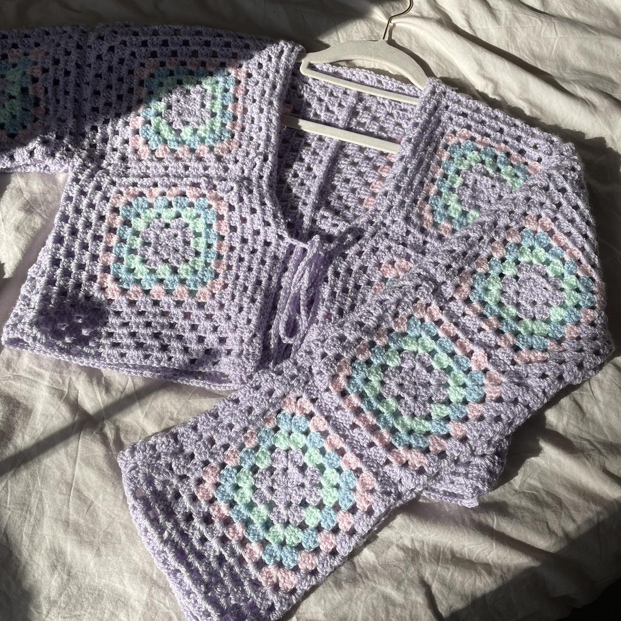 Women's Purple and Pink Cardigan | Depop