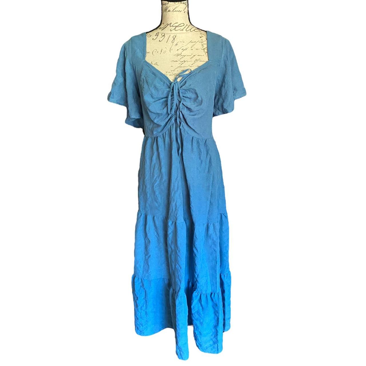 Bloomchic Blue Plus Size Maxi Dress Size 26 * ... - Depop