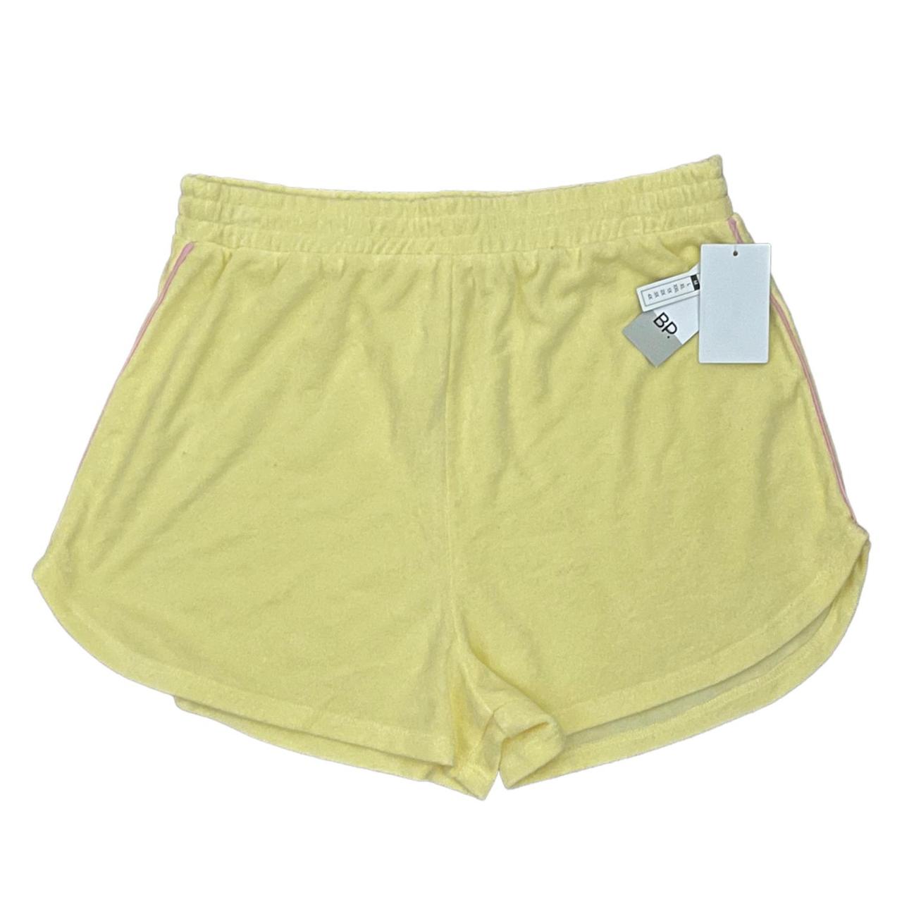 Yellow terry cloth store shorts