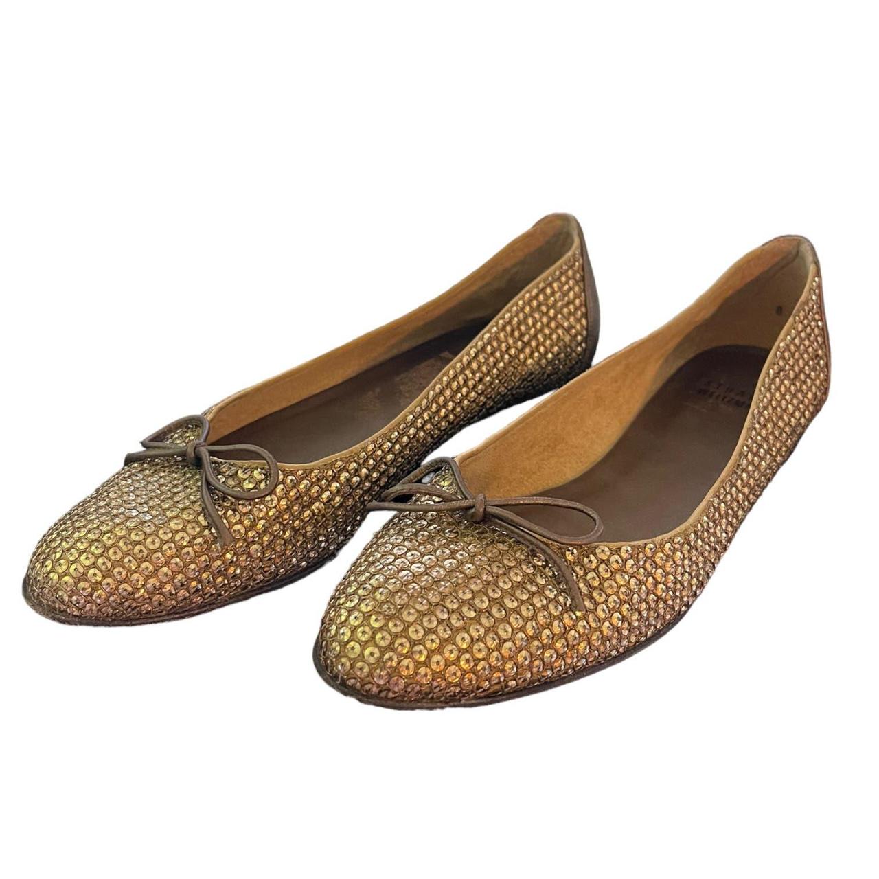 Gold clearance sequin flats