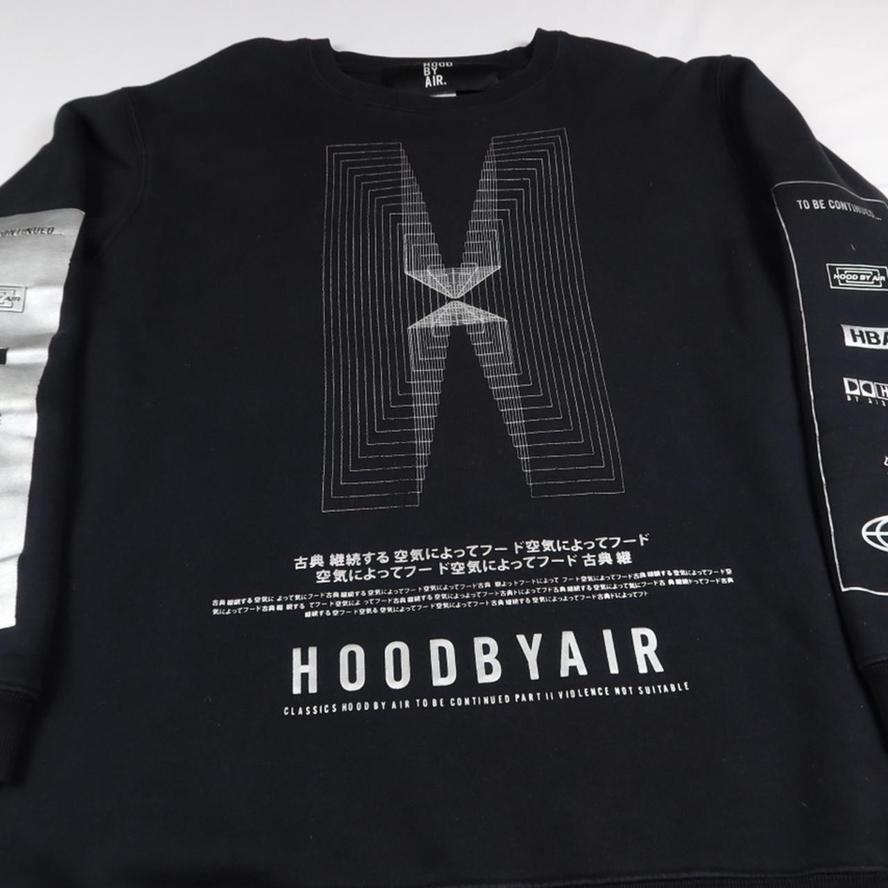 Hood By Air Men's Black and Silver Sweatshirt (2)