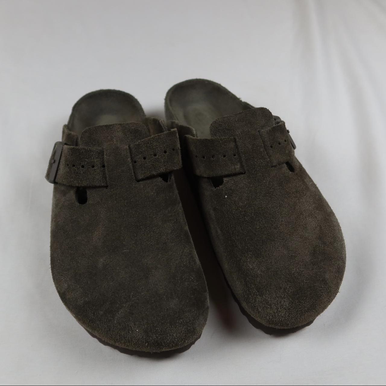 rick owens suede birkenstocks practically new size... - Depop